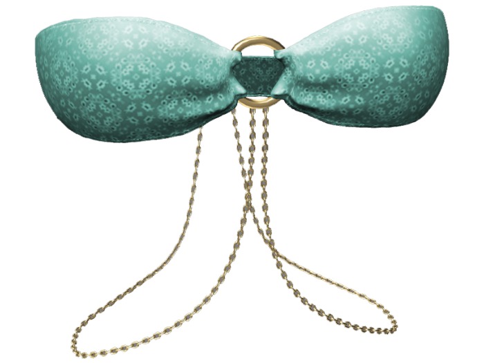 Kaithleen's Tape Top with Chain - Teal