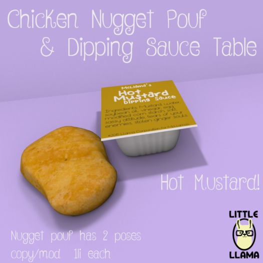Little Llama - Nugget Pouf - Hot Mustard