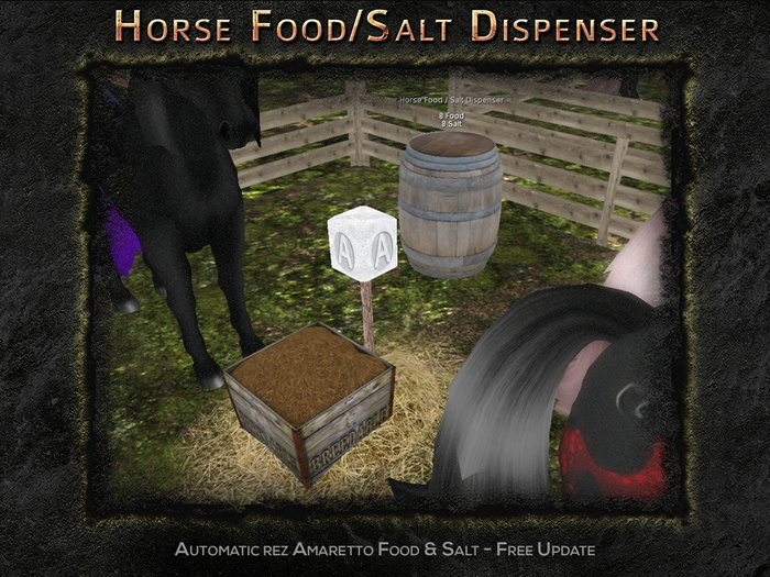Second Life Marketplace (TeS) Horse Food/Salt Dispenser 1.0 BoX