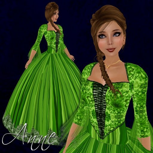 [K~*~S] Anne - Gown - Emerald - Box
