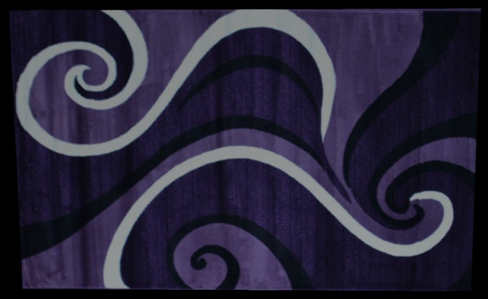 Purple Flow Throw Rug