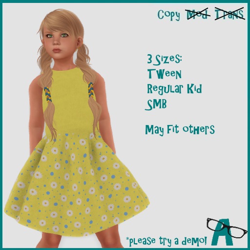 {-A-} Blake Dress - Yellow Daisy Flower