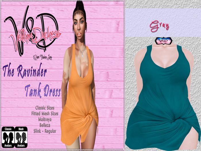 ~[V]-[D]~ The Ravinder Tank Dress [Gray]