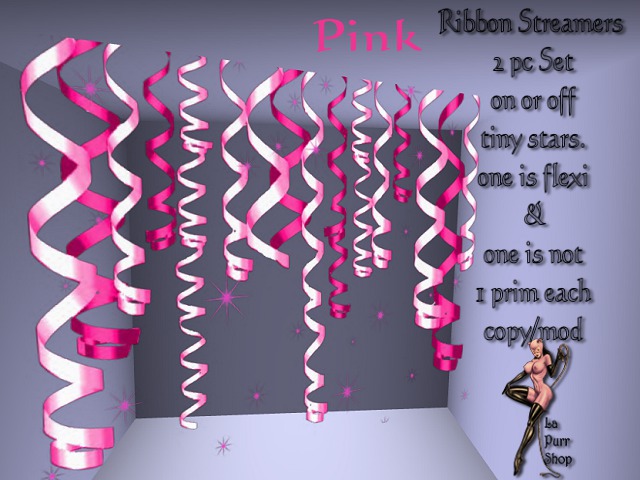Ribbon Streamer "Pink" 2 pc Set