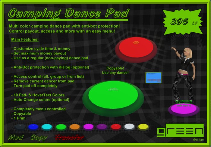 ●GD● Camping Dance Pads [Many options, Anti-Bot] COPYABLE