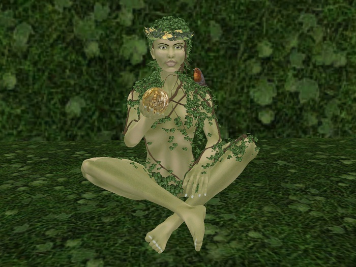*Xtal* Wood Nymph With Ball Of Light