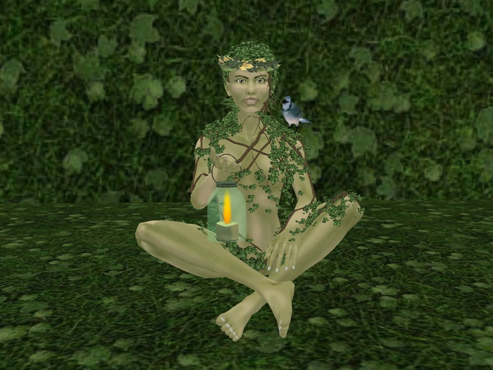 *Xtal* Wood Nymph With Lamp