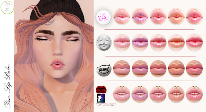 Aidhona - Pam Lip Balm for Lelutka Mesh Head