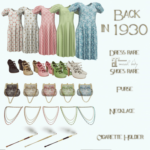 Belle Epoque { Back in 1930 } Necklace Beige (box)