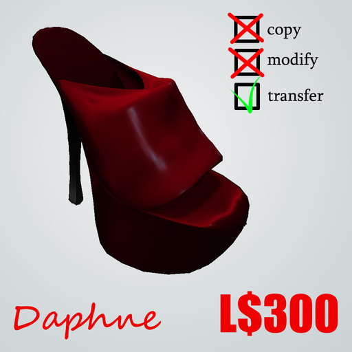 Daphne Sculpted Platform High Heels - RED