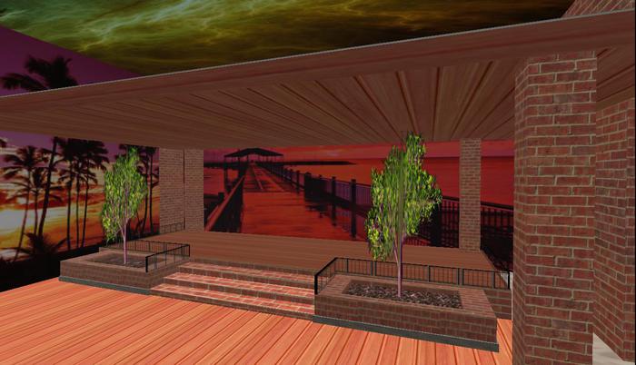 Large Deck With Planters