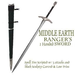 Middle Earth Rangers 1 Handed Sword Spellfire Boxed