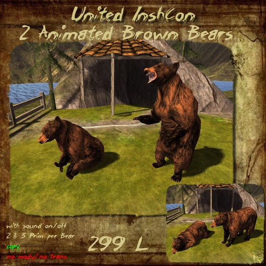 *UI* 2 Animated Brown Bears v