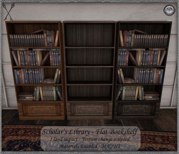 ~*S.E.*~ Scholar's Library - Flat Bookshelves