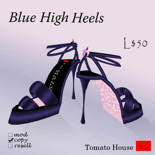 EX114(tomato)blue high heels