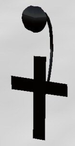 Black Cross - Belly Piercing