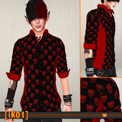 [iK01] Goth-A-Billy Shirt - RedDevil - Adult Male