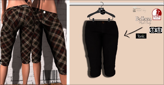 :ESSENCE:CAPRI CARGO BLACK