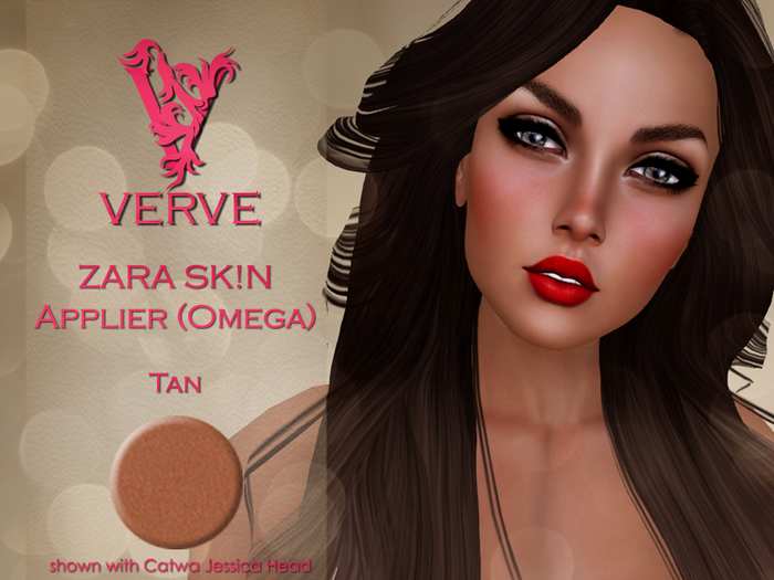 *VERVE* Zara Skin Mesh Head Applier - Omega  - Tan