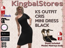 150 KS OUTFIT CRIS MINI DRESS BLACK