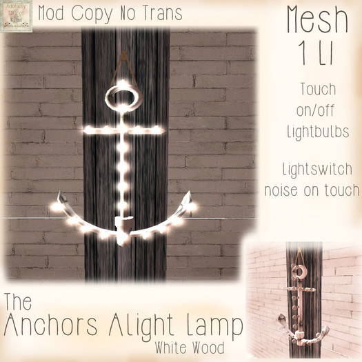 ~ASW~The Anchors Alight Lamp~White
