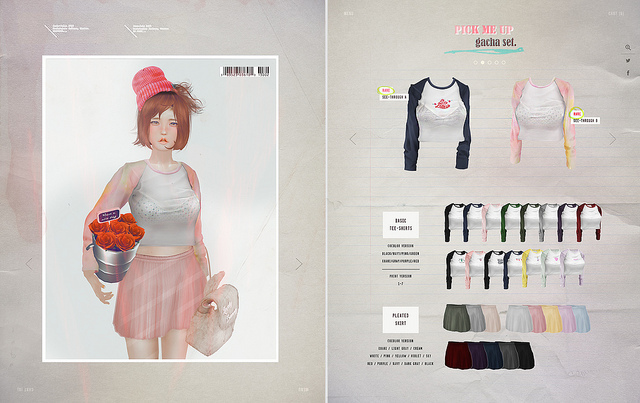 . offbeat . pick me up gacha : basic pleated skirt red