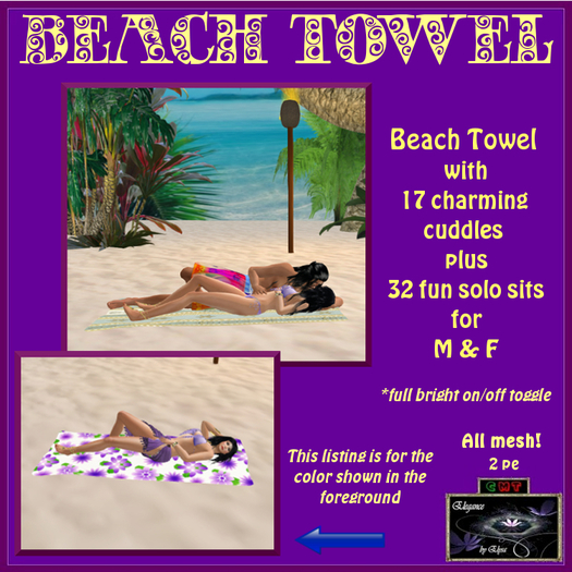 *EbE* Beach Towel (floral lilac) (wear me)