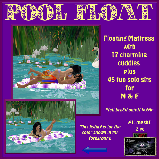 *EbE* Pool Float (floral lilac) (wear me)