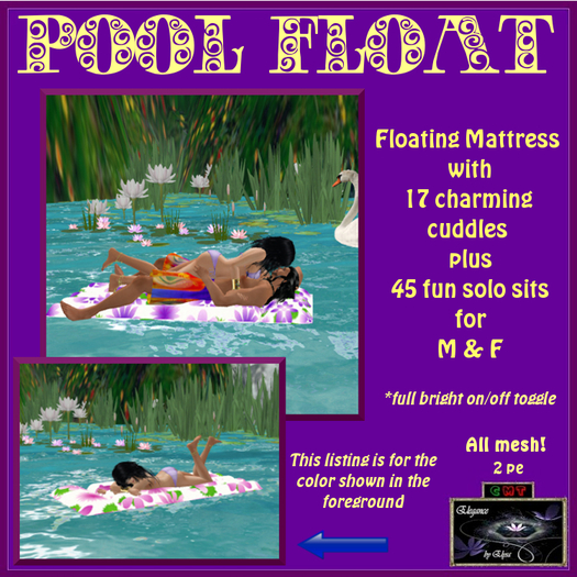*EbE* Pool Float (floral mauve)
