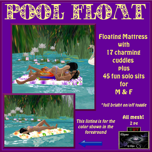 *EbE* Pool Float (floral sunny) (wear me)