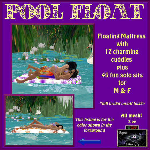 *EbE* Pool Float (gold plumeria) (wear me)