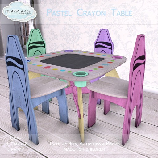 MuddPuddles: Pastel Crayon Table