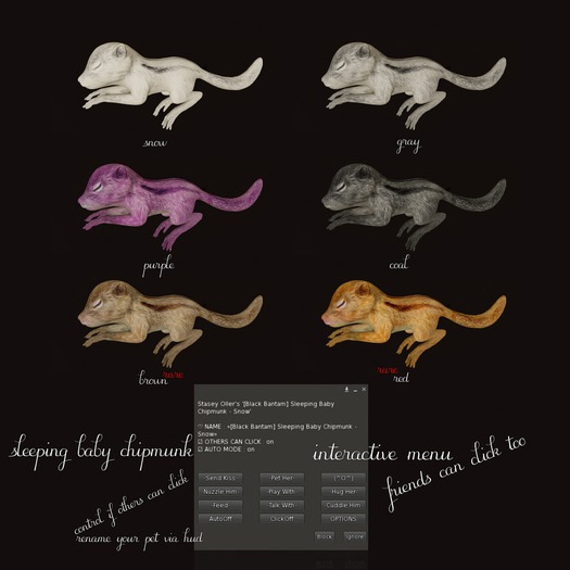 Pink Acid Sleeping Baby Chipmunk Purple Magic*