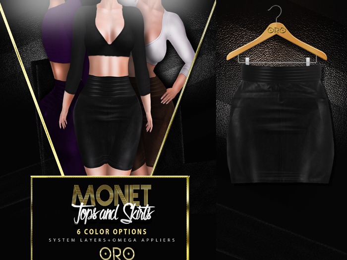 .ORO. Monet Skirt - Black -Shopping Hud (WEAR)