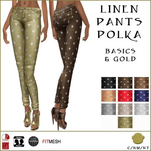 BM Linen Pants Polka Basics