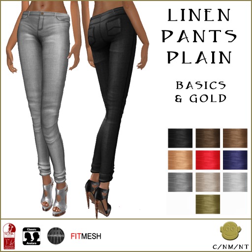 BM Linen Pants Plain Basics DEMO