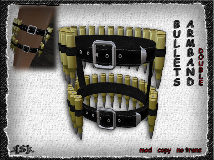 .:[S]:.Bullets armband (double)