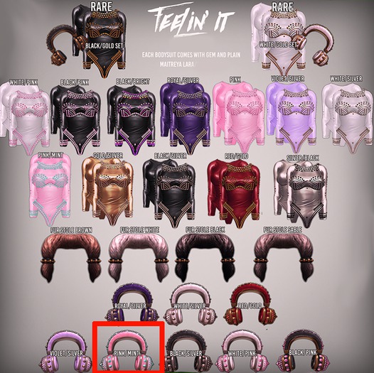 Feeling Myself - Head Phones - pink/mint 