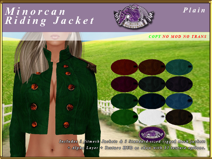 *E* Minorcan Jacket [BOXED] Texture Scripted Plain