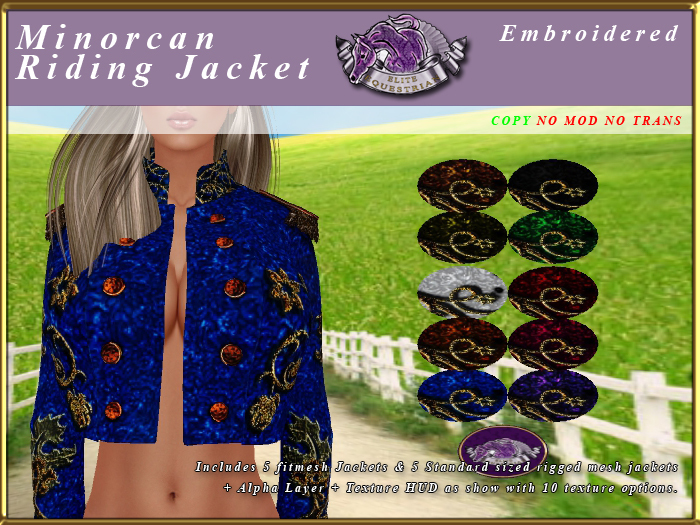 *E* Minorcan Jacket [BOXED] Texture Scripted Embroidered