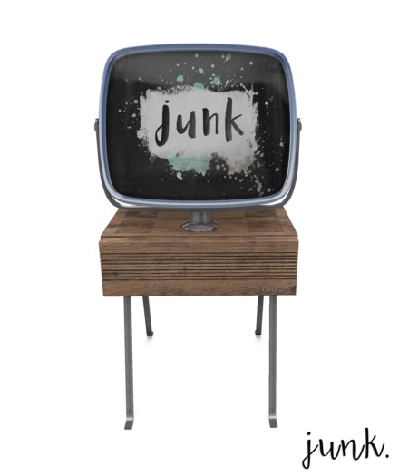 junk. retro tv picture viewer. blue.