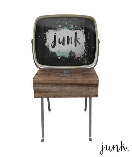junk. retro tv picture viewer. gold.