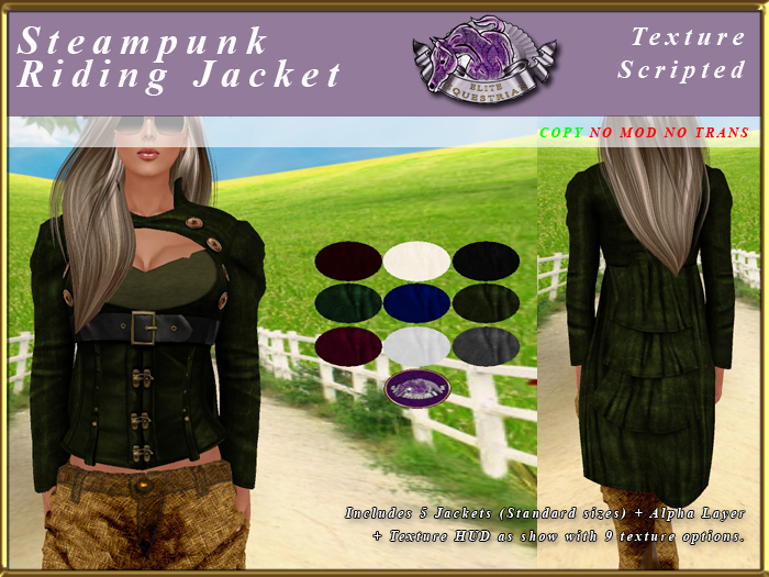 *E* Steampunk Riding Jacket[BOXED] Texture Scripted