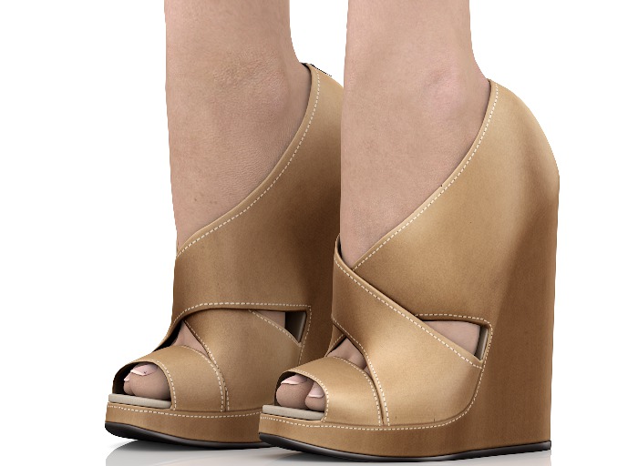 fame femme : Tifani spring Wedges - Iced Coffe