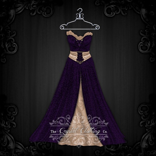 Second Life Marketplace - The Crystal Clothing Co. Laura - Gown - Gilt Amethyst Second Life Marketplace - The Crystal Clothing Co. Laura - Gown - Gilt Amethyst