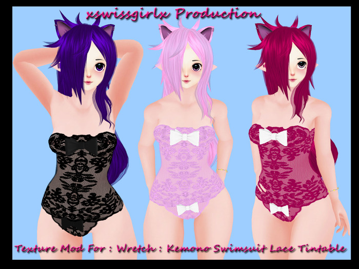 Texture Mod For : Wretch : Kemono Swimsuit Lace Tintable