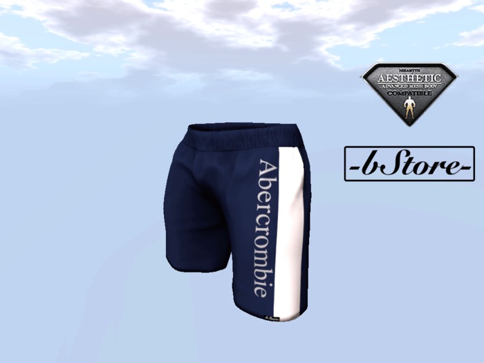 -bStore- Aesthetic AF Blue Short Stripe