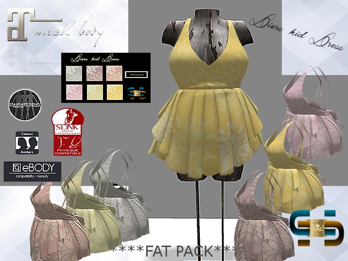 [ IBAN ] MESH DRESS PASTELL DIORS  // MAITREYA //SLINK // CLASSIC // HUD DRIVEN