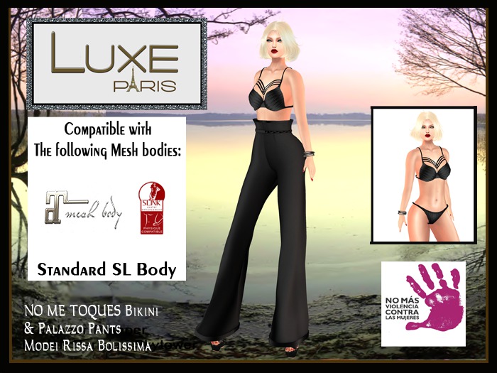 Second Life Marketplace LUXE Paris NO ME TOQUES Bikini Palazzo Pants