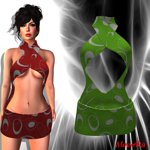 MoonRa Modern Green Mini Dress